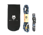 Wolf & I Co. Marlin Brando 6.0 Climbing Rope Dog Leash & M/L Camp Wolf Collar Set