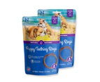 NPIC 2X Natural Treats N-Bone Puppy Teething Ring 6 Pack - Pumpkin Flavor