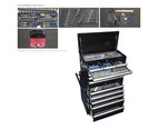 Sp Tools Kit 206 Pc Metric Sae 12 Drawers Tool Box Roller Cabinet Black Sp50113