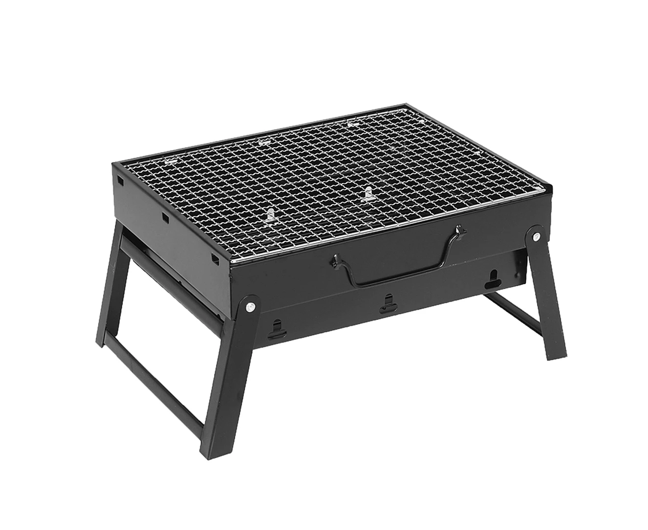 SOGA 43cm Portable Folding Thick Box-type Charcoal Grill for Outdoor BBQ Camping