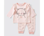 Baby Organic Cotton 2 Piece Pyjama Set - Pink - Pink