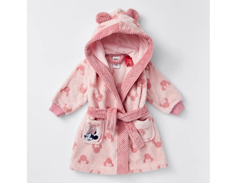 Disney Baby Minnie Mouse Dressing Gown - Pink - Pink