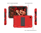 WIWU Silicone+PC Case 3-Layer Anti-fall Protective Cover With Pencil Holder For Samsung Tab A 8.4(2020) T307-3red black