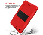 WIWU Silicone+PC Case 3-Layer Anti-fall Protective Cover With Pencil Holder For Samsung Tab A 8.4(2020) T307-3red black