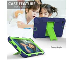 WIWU Silicone+PC Case 3-Layer Anti-fall Protective Cover With Pencil Holder For Samsung Tab A 8.4(2020) T307-11navy olivia