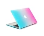 WIWU Rainbow Case New Laptop Case Hard Protective Shell For MacBook 11.6 Air A1465/A1370/MC505/MC968/MD223-Aqua Blue&Peach Red 5