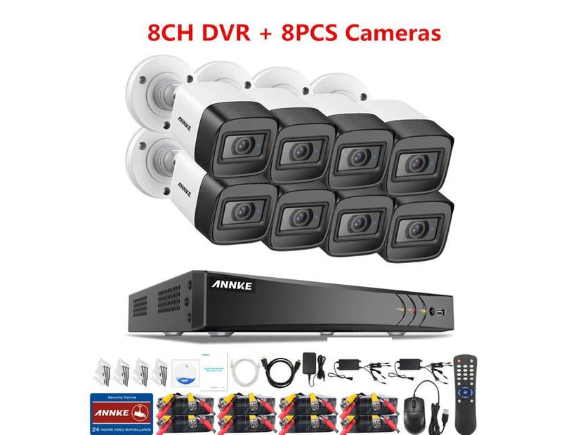 4K Ultra HD 8CH DVR Home Security Camera Kit - WHITE