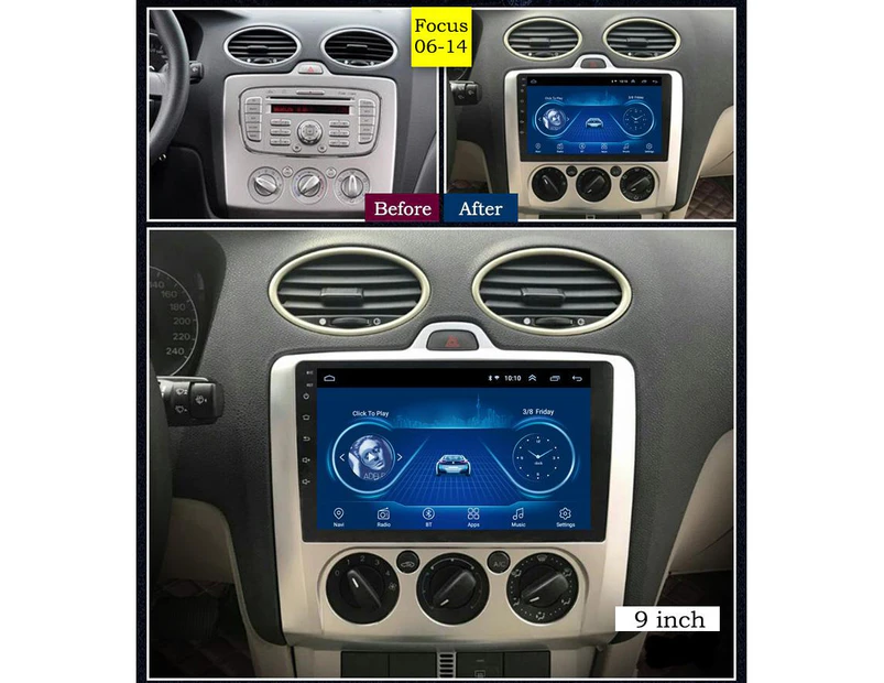 Car Dealz 9 Android 8.1 For Ford Focus 2006-2014 w CAM Head Unit Plus OEM Fascia - 2009, Right Hand Drive