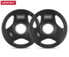 Cortex 2.5kg Tri-Grip Olympic Plate 2-Pack - Black