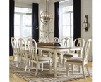 Juliet Extension Indoor Timber Dining Table And Chairs 6-8 Seater Setting - Dining Settings