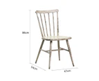 Replica Windsor Stackable Outdoor Dining Chair In Antique Off White - Antique White - Outdoor Aluminium Chairs