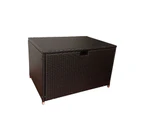Alpha Outdoor Wicker Storage Box - Outdoor Furniture Accessories - Turkish Coffee