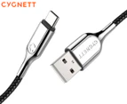 Cygnett 2m Armoured USB-C to USB-A 60W Cable - Black