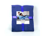 Soft Flannel Blankets Multiple Size for All Season Lightweight Throw Sofa Bed 1.8*2.2M Navy