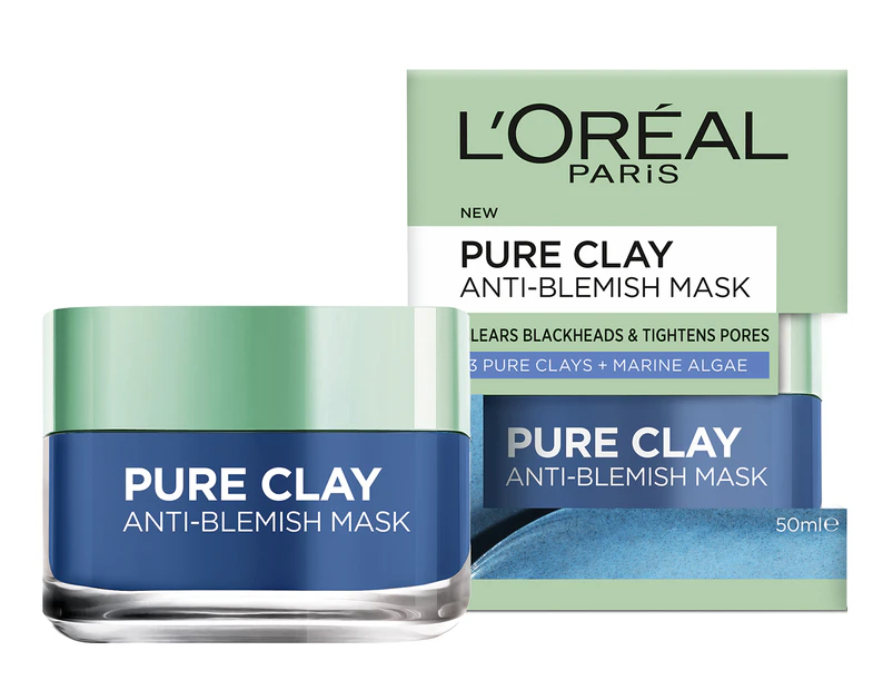 L'Oréal Paris Pure Clay + Marine Algae Anti-Blemish Mask 50mL