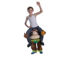 Bristol Novelty Childrens/Kids Monkey Piggyback Costume (Brown/Blue) - BN2809