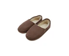 Eastern Counties Leather Mens Dominic Wool-blend Slippers (Chocolate) - EL143
