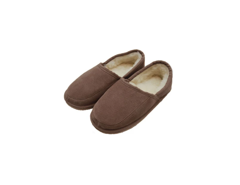 Eastern Counties Leather Mens Dominic Wool-blend Slippers (Chocolate) - EL143