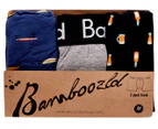 Bamboozld Men's Bamboo Blend Trunks 3-Pack - Lures/Grey/Beer