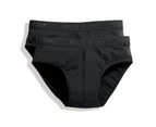 Fruit Of The Loom Mens Classic Sport Briefs (Pack Of 2) (Black) - RW3157