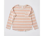 Target Striped Long Sleeve Knit Top - Orange - Orange