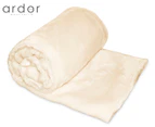 Ardor Boudoir 127x152cm Lucia Luxury Plush Velvet Throw - Ivory