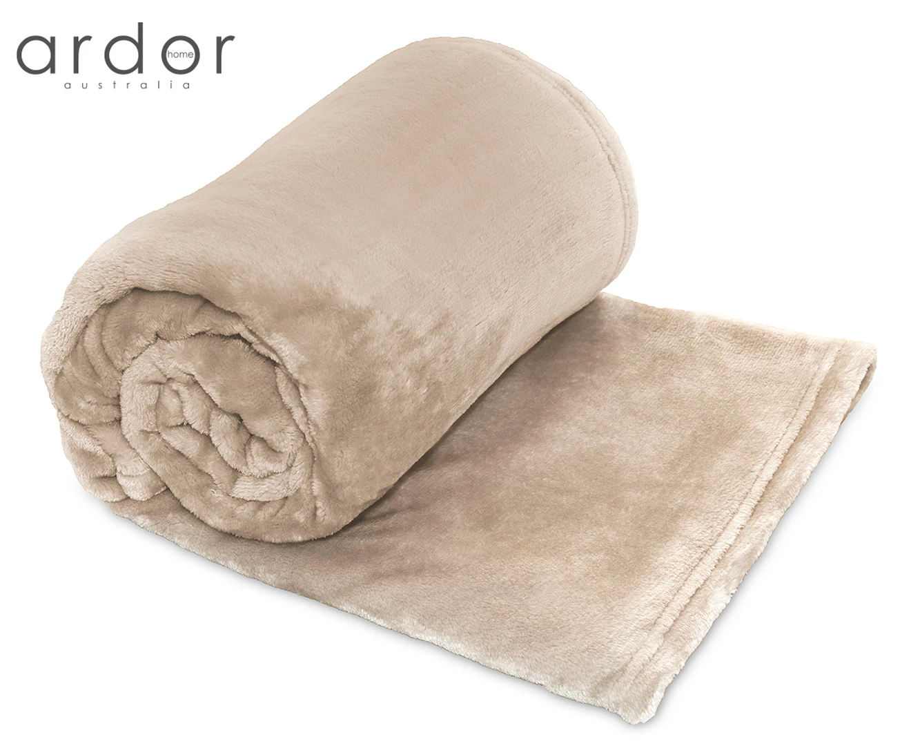 Ardor Boudoir 127x152cm Lucia Luxury Plush Velvet Throw - Stone