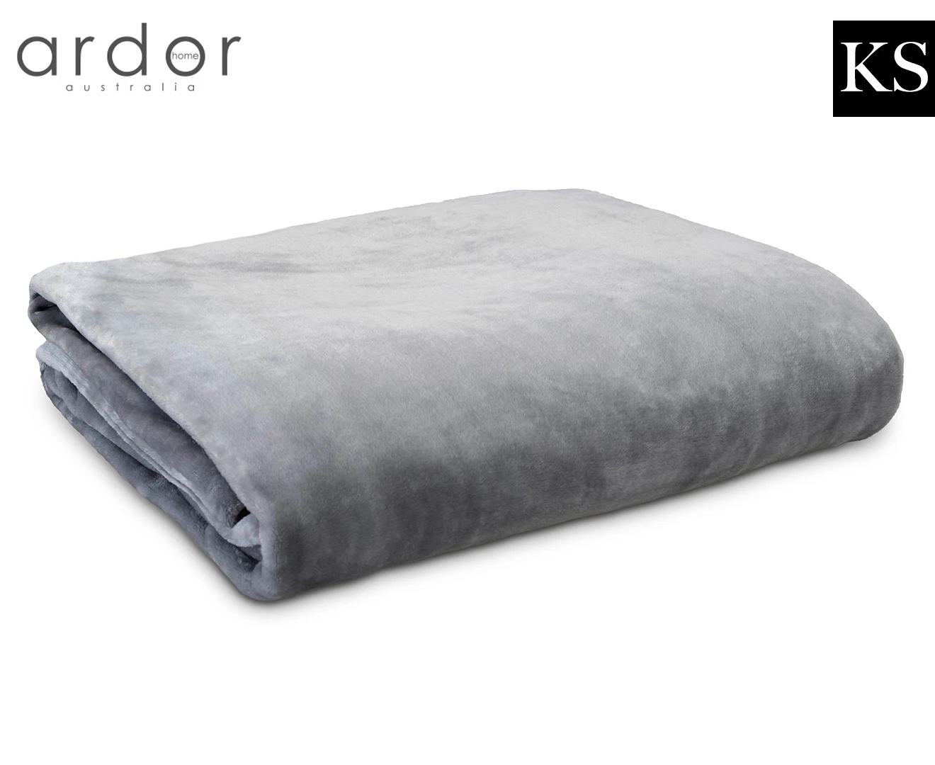 Ardor Boudoir 200x240cm Lucia Luxury KSB Plush Velvet Blanket - Silver