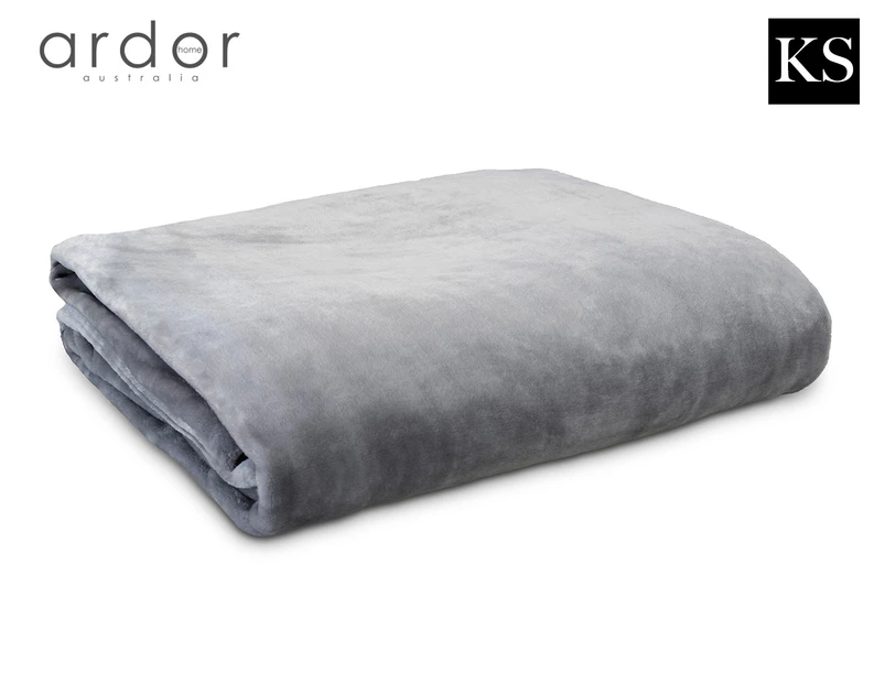 Ardor Boudoir 200x240cm Lucia Luxury KSB Plush Velvet Blanket - Silver