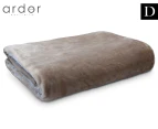Ardor Boudoir 230x240cm Lucia Luxury DB Plush Velvet Blanket - Stone