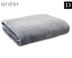 Ardor Boudoir 230x240cm Lucia Luxury DB Plush Velvet Blanket - Silver