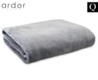 Ardor Boudoir 245x240cm Lucia Luxury QB Plush Velvet Blanket - Silver 1
