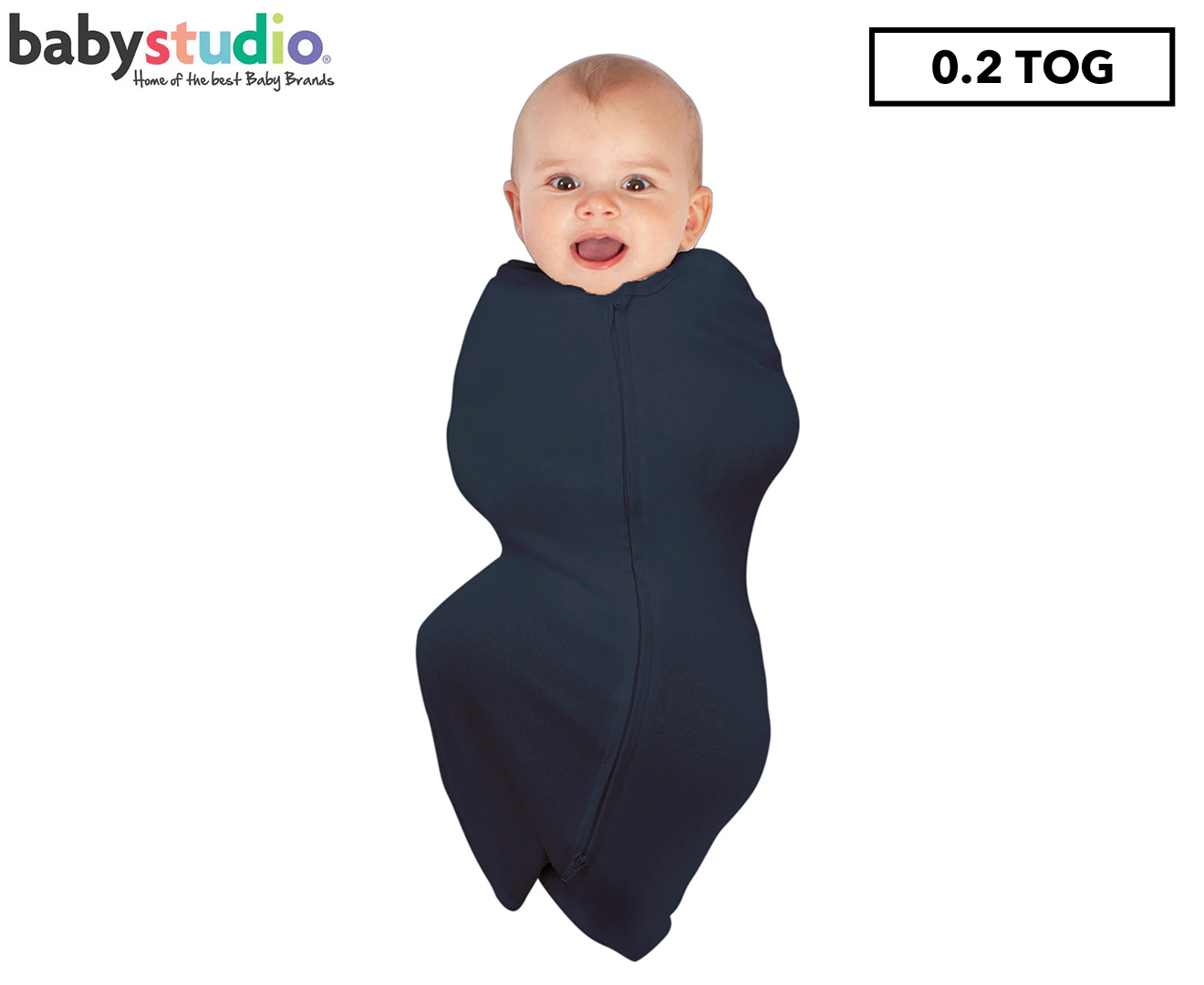 Baby Studio Bamboo Swaddle Pouch - Navy