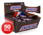 50 x Snickers Fun Size Chocolate Bars 18g