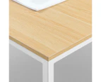 Zinus Jennifer Modern Home Office Desk Laptop Computer Study Student Table Wood Metal - White