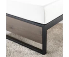 Zinus Ironline Metal & Grey Wood 35cm Bed Base
