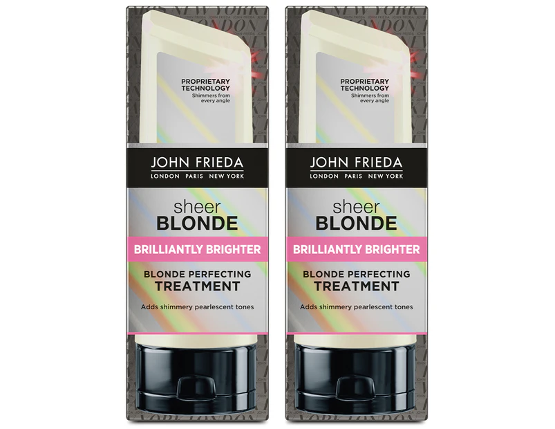 2 x John Frieda Sheer Blonde Brilliantly Brighter Treatment 118mL