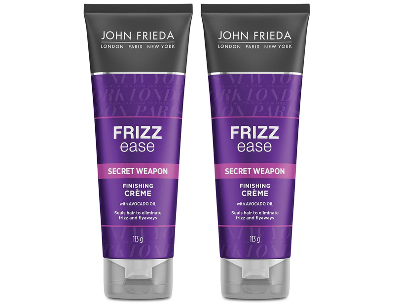 2 x John Frieda Frizz Ease Secret Weapon Finishing Crème 113g