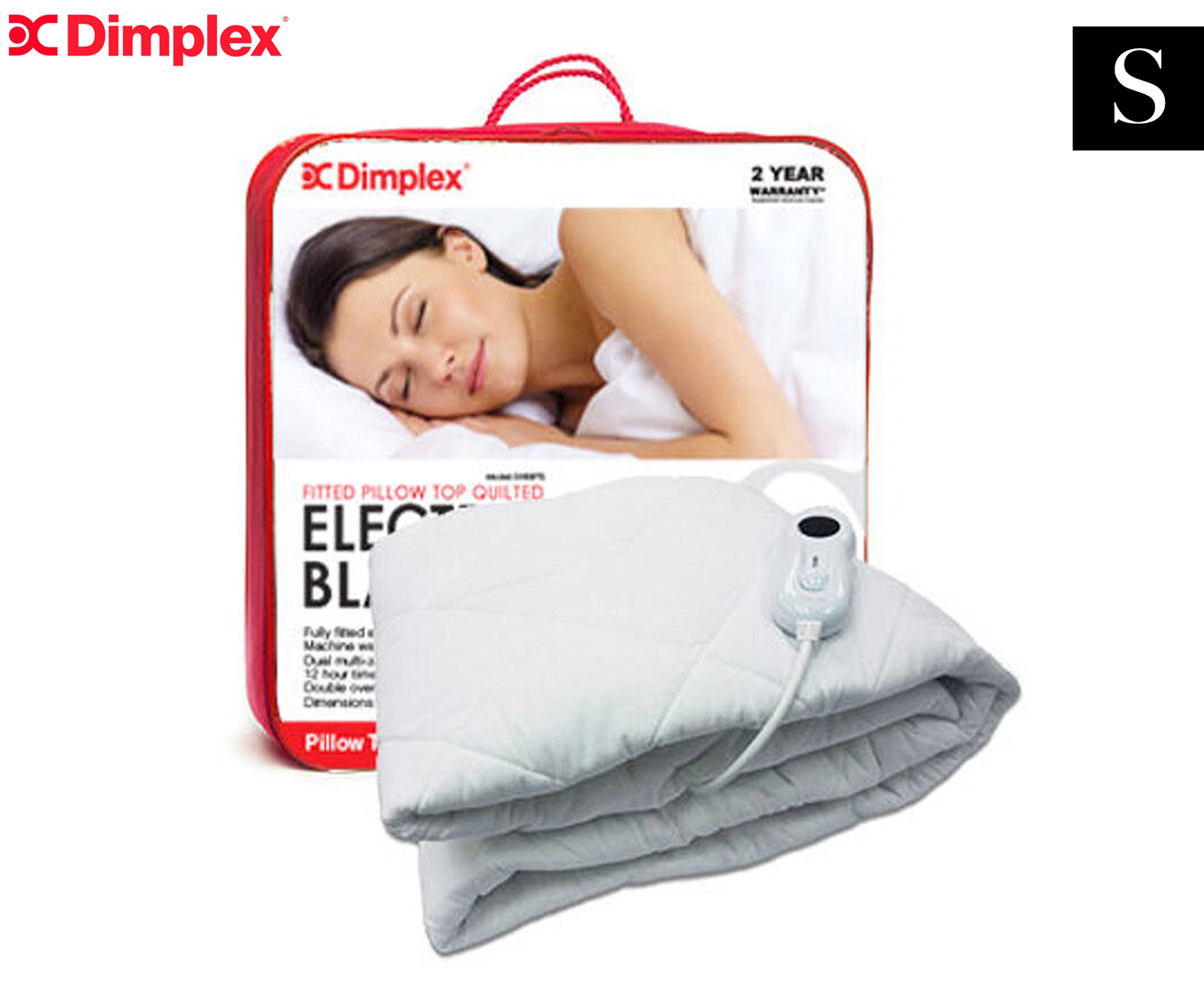 Dimplex Single Pillow Top Fitted Electric Blanket | Catch.com.au