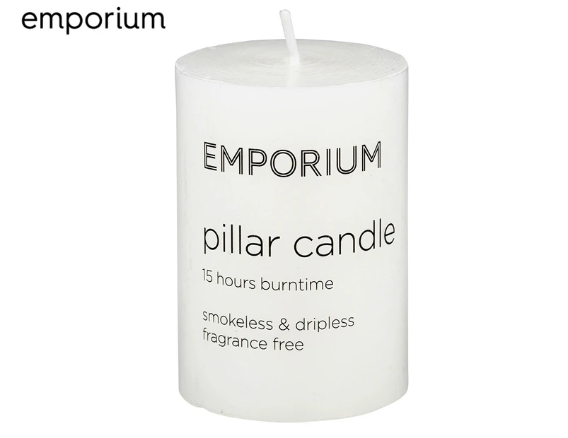 Emporium 5x7.5cm Pillar Candle - White