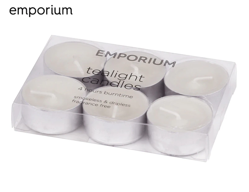 Emporium Tealight Candle 6-Pack - White