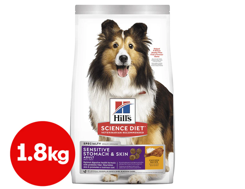 Hill's Science Diet Sensitive Stomach & Skin Adult Dog Food Chicken 1.8kg