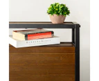 Zinus Ironline Metal & Wood Bed Frame w/ Headboard Shelf + USB