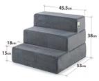 Zinus Small 3-Step Easy Pet Stairs - Charcoal