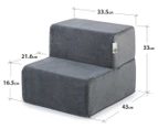 Zinus Small 2-Step Easy Pet Stairs - Charcoal