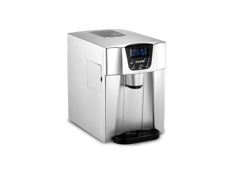 Maxkon Portable Ice Maker Machine Water Dispenser Home & Commercial Use Silver