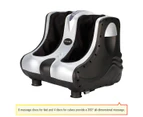 3D Shiatsu Foot Ankle Calf Massager Silver 4 Motors