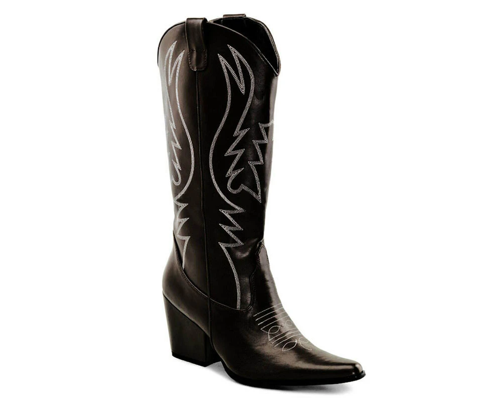 Black Western Cowgirl Adult Boots