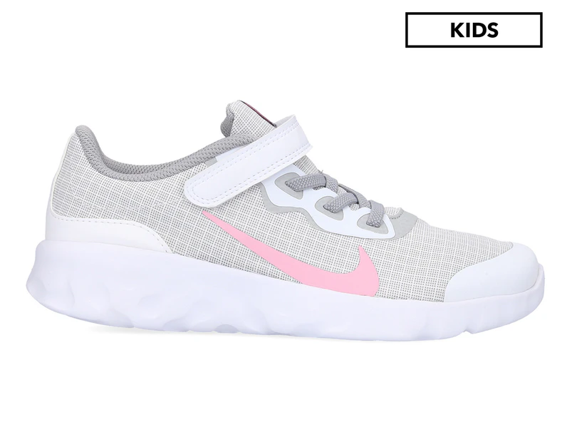 Nike Toddler Girls' Explore Strada Sneakers - White/Pink/Light Smoke Grey