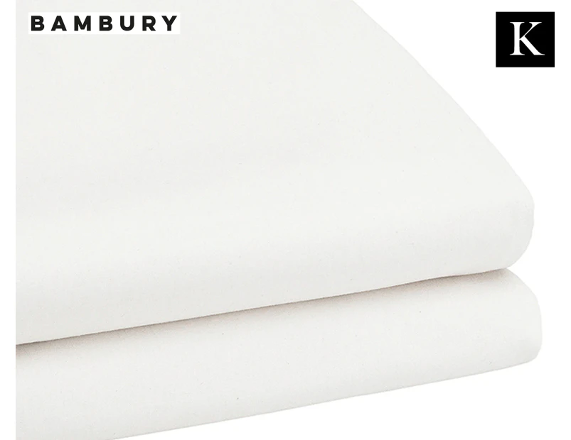 Bambury TRUFit King Bed Fitted Sheet - White